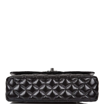 Chanel Shiny SO Black Crumpled Calfskin Quilted Medium Classic Double Flap Bag Black Hardware - photo 6