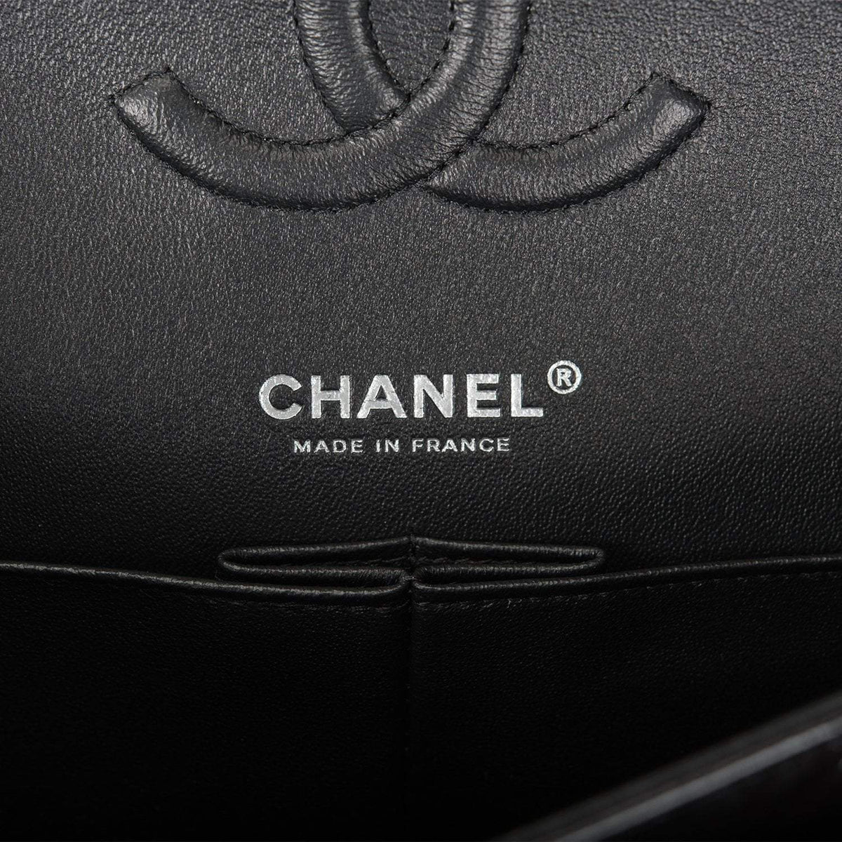 Chanel Shiny SO Black Crumpled Calfskin Quilted Medium Classic Double Flap Bag Black Hardware - photo 8