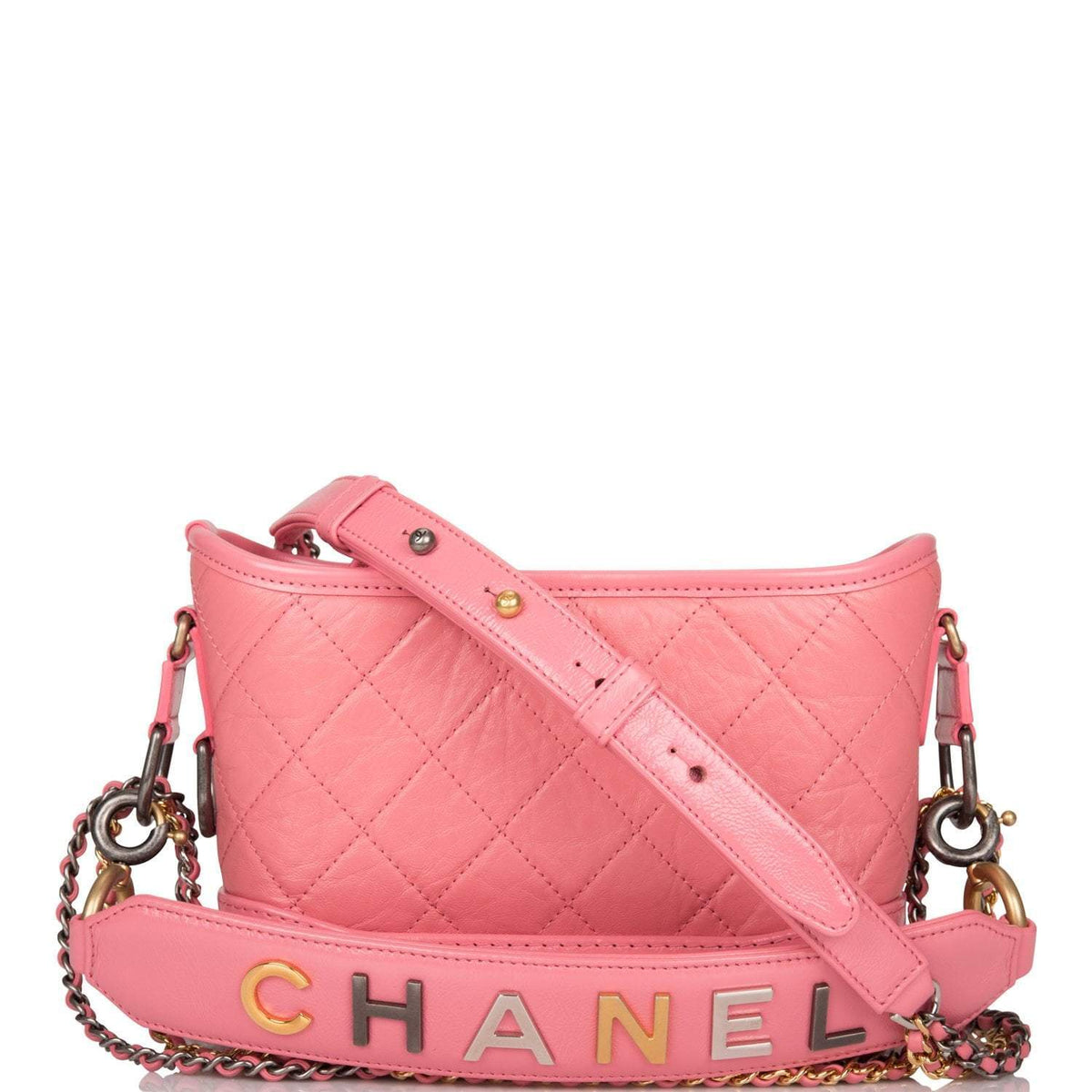 Chanel Gabrielle 20 Hobo Bag Pink Lambskin Mixed Metal Hardware - photo 1