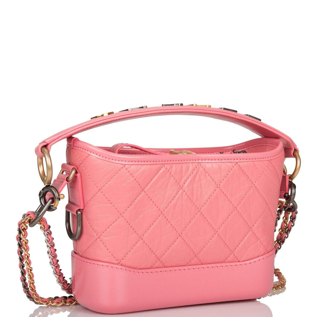 Chanel Gabrielle 20 Hobo Bag Pink Lambskin Mixed Metal Hardware - photo 2