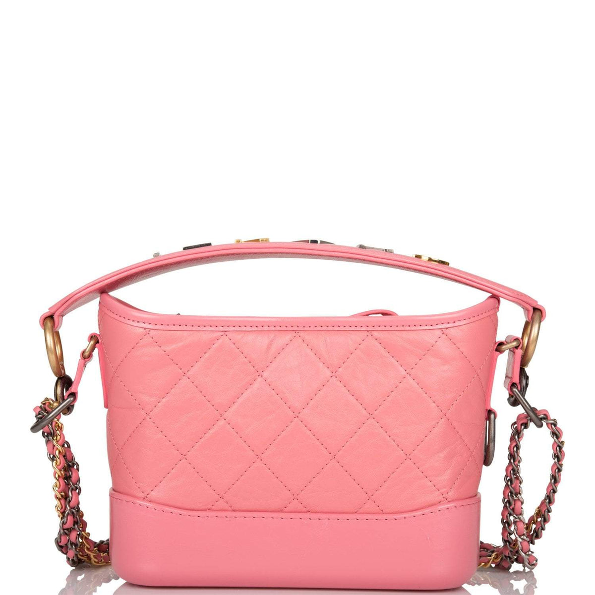 Chanel Gabrielle 20 Hobo Bag Pink Lambskin Mixed Metal Hardware - photo 3
