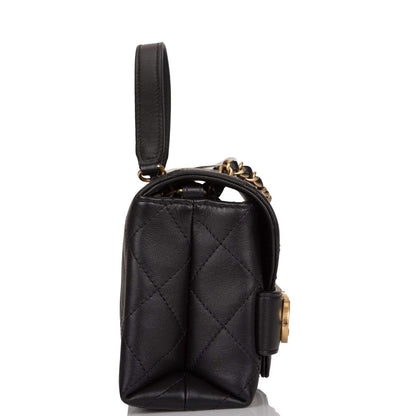 Chanel Black Calfskin Enchained Flap Bag Antique Gold Hardware - photo 3