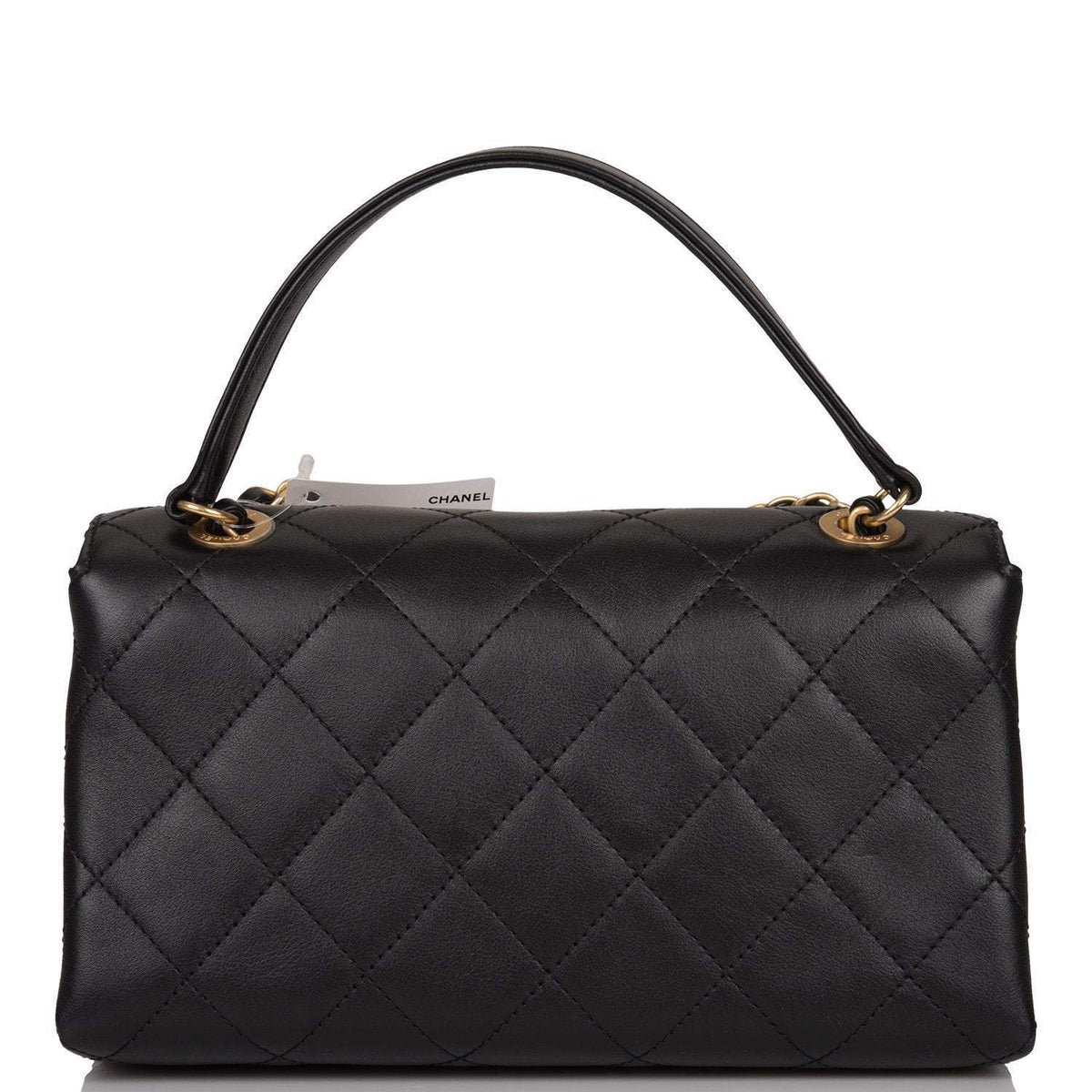 Chanel Black Calfskin Enchained Flap Bag Antique Gold Hardware - photo 4