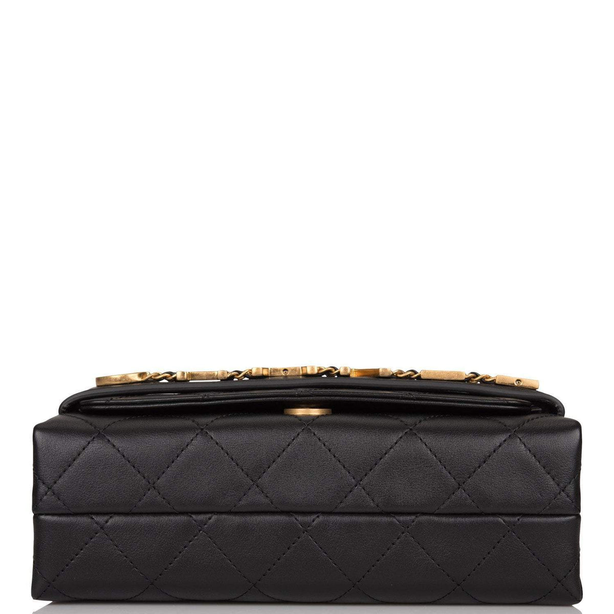 Chanel Black Calfskin Enchained Flap Bag Antique Gold Hardware - photo 6