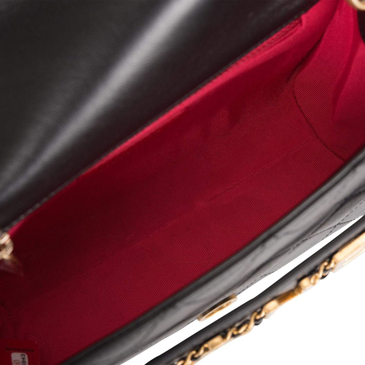 Chanel Black Calfskin Enchained Flap Bag Antique Gold Hardware - photo 7