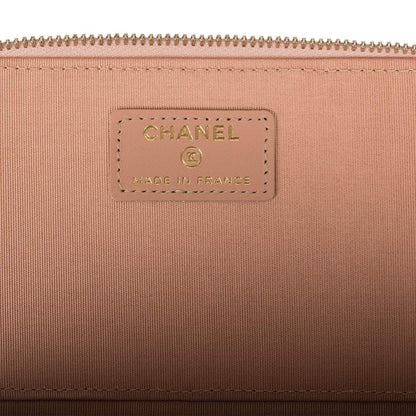 Chanel Beige Quilted Lambskin Small Top Handle Vanity Bag Antique Gold Hardware - photo 8