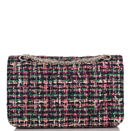 Chanel Pink Multicolor Tweed 2.55 Reissue Double Flap Bag 225 Silver Hardware - photo 4
