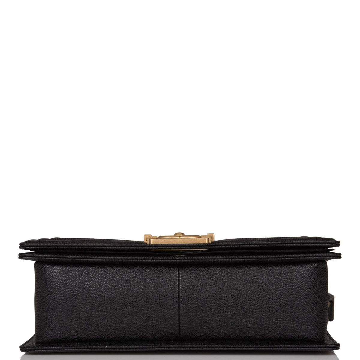 Chanel Black Quilted Caviar Medium Boy Bag Antique Gold Hardware - image 6