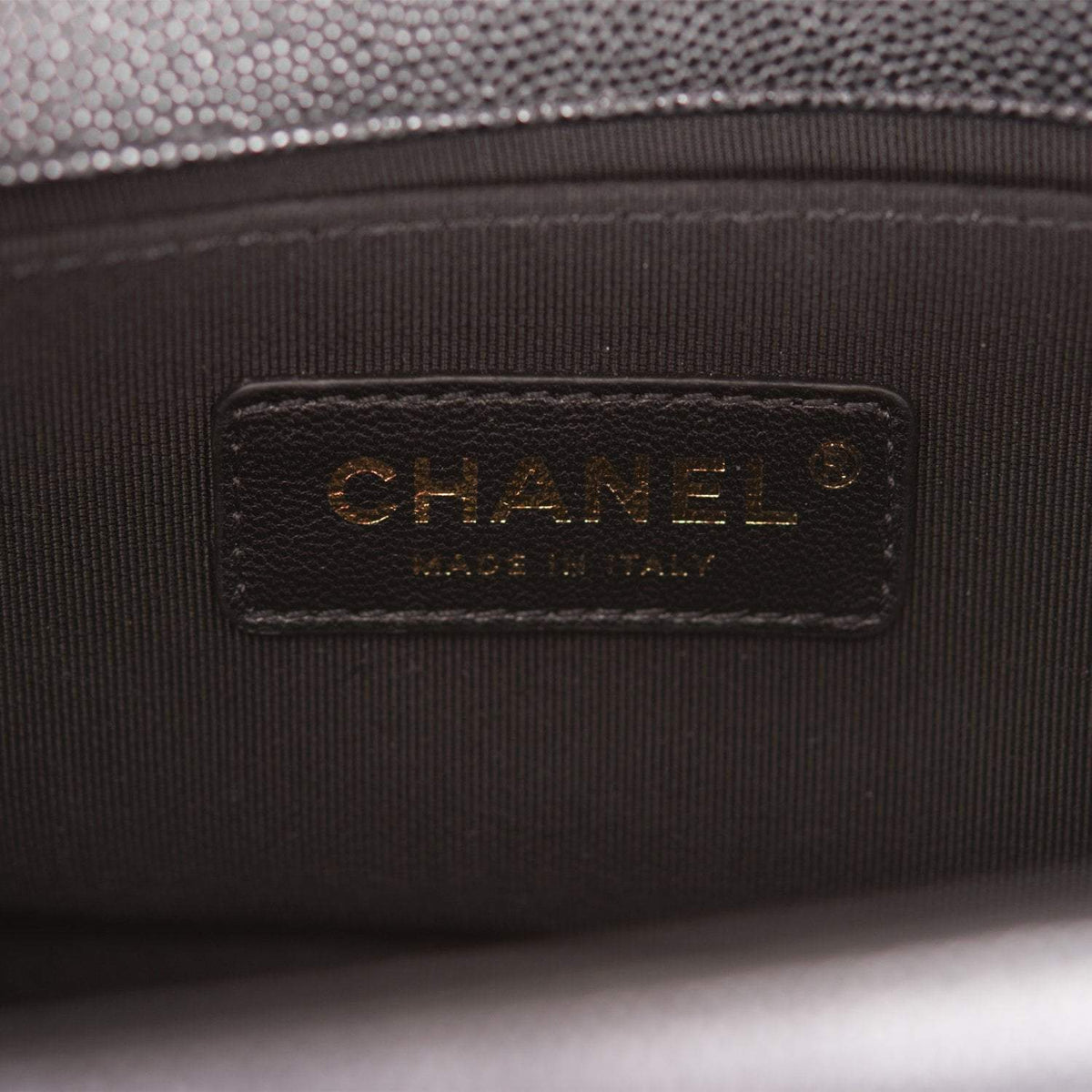 Chanel Small Boy Bag Black Caviar Antique Gold Hardware - photo 8