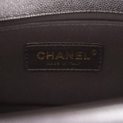 Chanel Small Boy Bag Black Caviar Antique Gold Hardware - photo 8