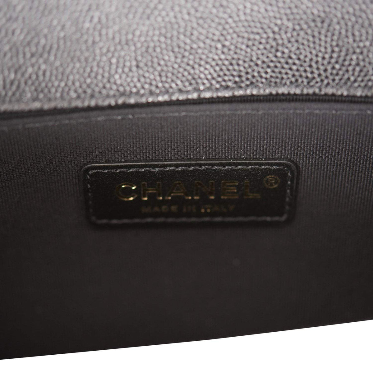 Chanel Medium Boy Bag Black Chevron Caviar Antique Gold Hardware - photo 9