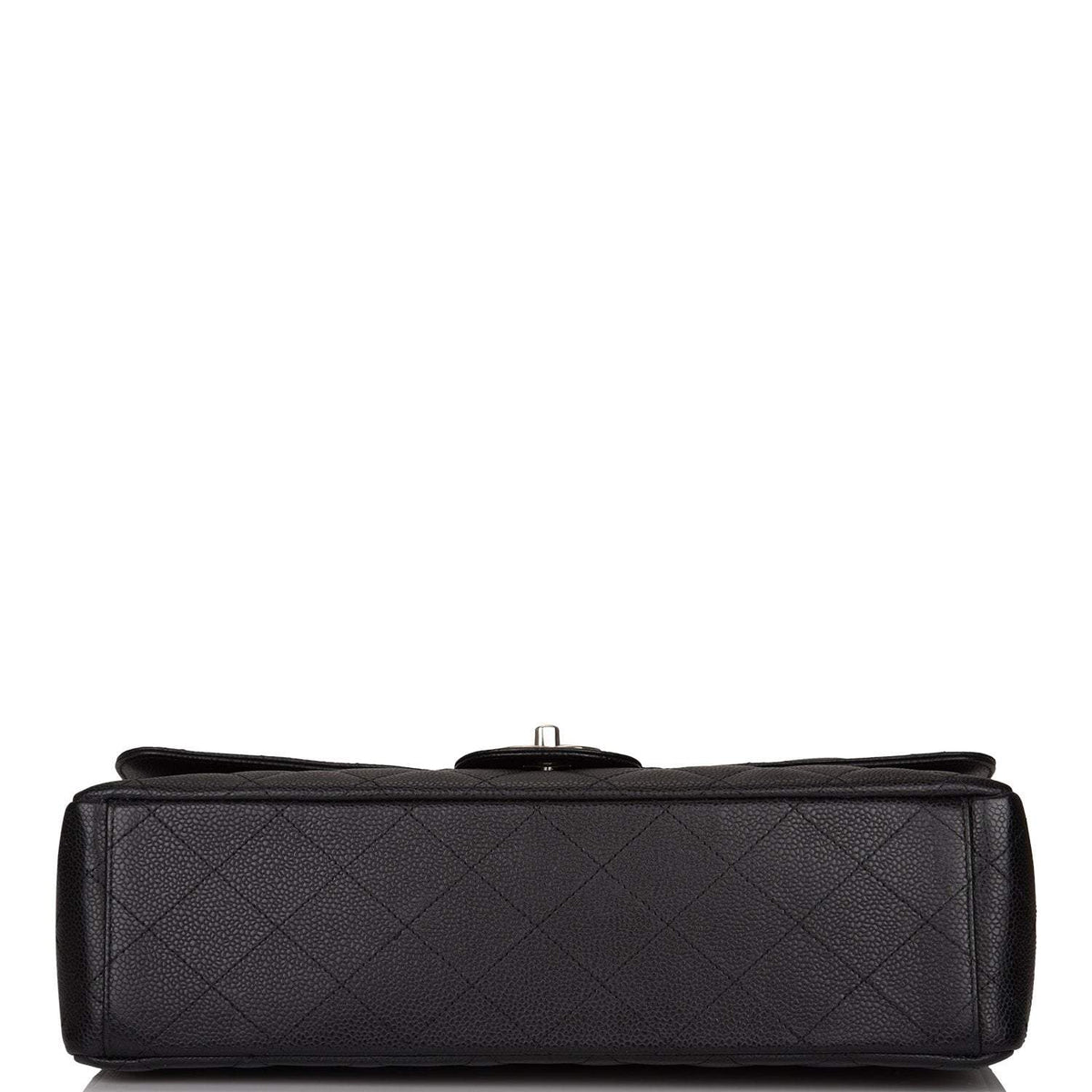 Chanel Black Quilted Caviar Maxi Classic Double Flap Bag Silver Hardware - image 6