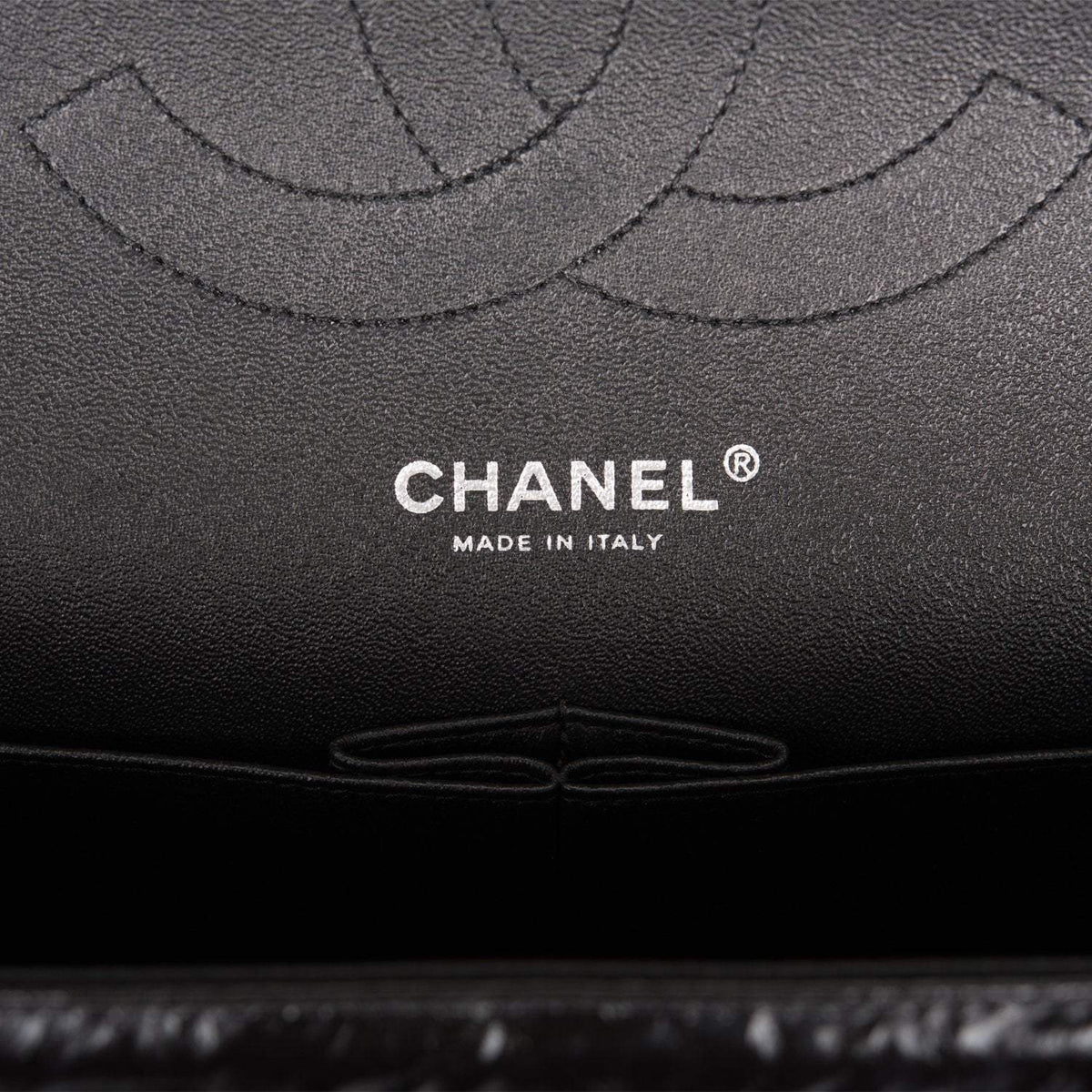 Chanel SO Black Shiny Crumpled Calfskin Jumbo Classic Double Flap Bag Black Hardware - photo 8