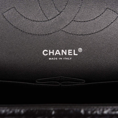 Chanel SO Black Shiny Crumpled Calfskin Jumbo Classic Double Flap Bag Black Hardware - photo 8