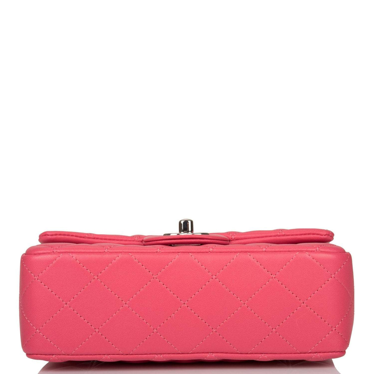 Chanel Pink Quilted Lambskin Rectangular Mini Classic Flap Bag Silver Hardware - image 6