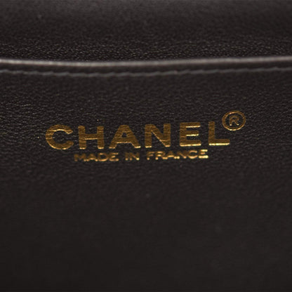 Chanel Vintage Black Quilted Caviar Jumbo Single Flap Bag Gold Hardware - image 9