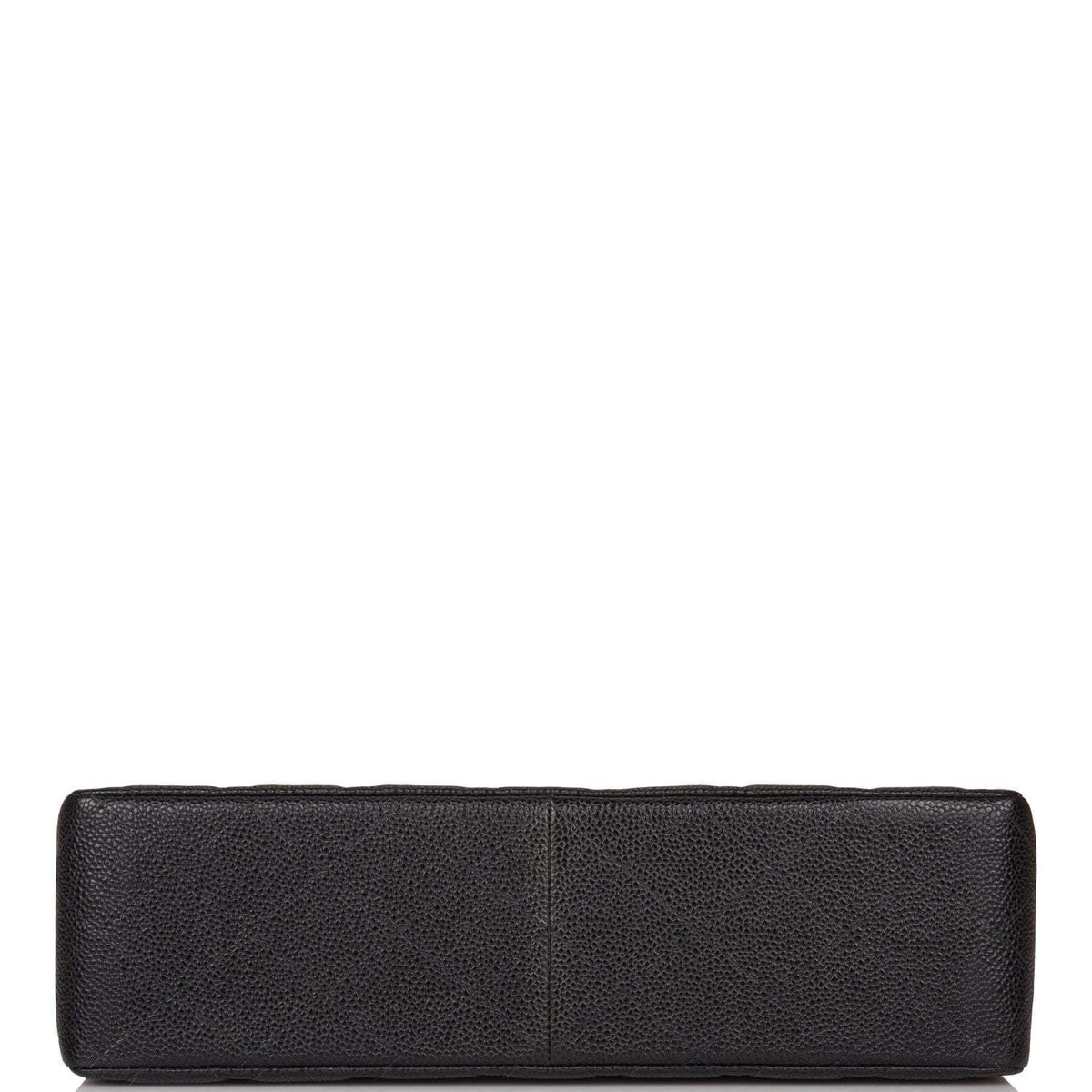 Chanel Vintage Black Quilted Caviar Jumbo Single Flap Bag Gold Hardware - image 6