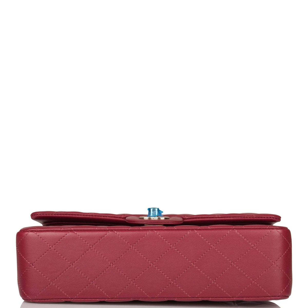 Chanel Medium Classic Double Flap Bag Burgundy Lambsking Light Gold Hardware - image 6
