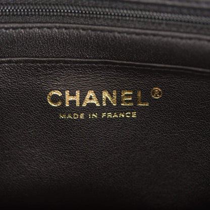 Chanel Black Quilted Lambskin Rectangular Mini Flap Bag with Top Handle Antique Gold Hardware - image 8