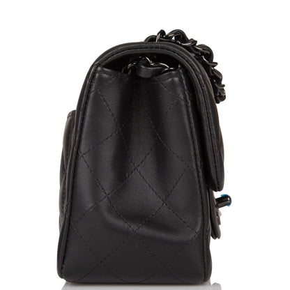 Chanel SO Black Quilted Lambskin Square Mini Classic Flap Bag Black Hardware - photo 3