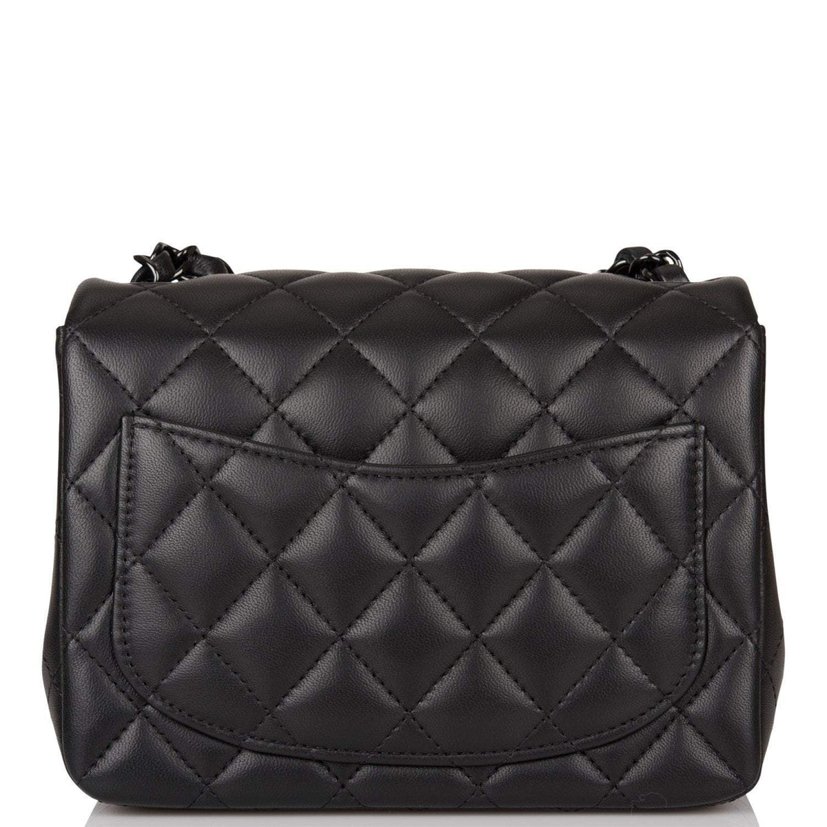 Chanel SO Black Quilted Lambskin Square Mini Classic Flap Bag Black Hardware - photo 4
