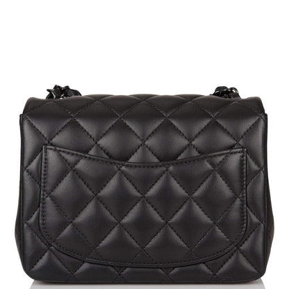 Chanel SO Black Quilted Lambskin Square Mini Classic Flap Bag Black Hardware - photo 4