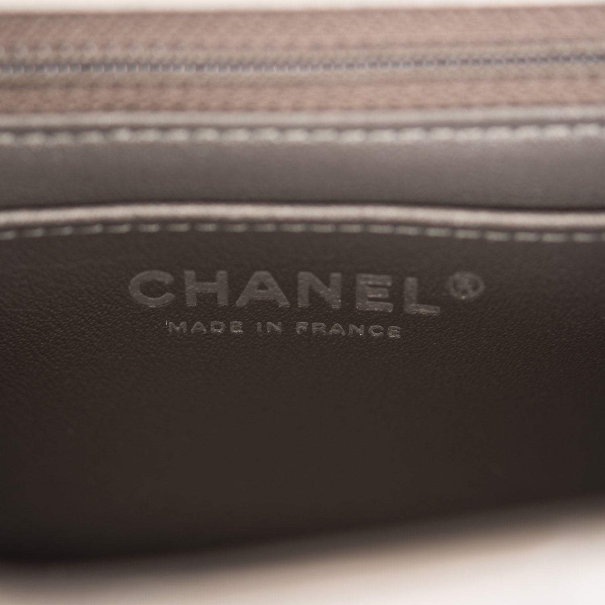 Chanel Mini Rectangular Flap Bag Ruthenium Metallic Lambskin Silver Hardware - photo 9