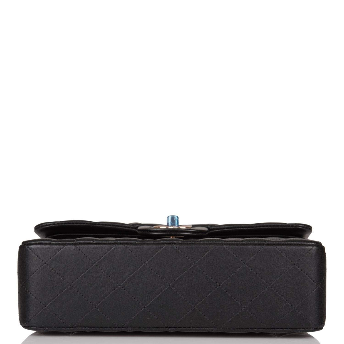 Chanel Small Classic Double Flap Bag Black Lambskin Rose Gold Hardware - photo 7