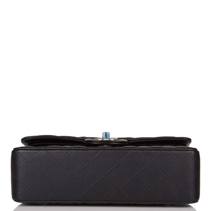 Chanel Small Classic Double Flap Bag Black Lambskin Rose Gold Hardware - photo 7