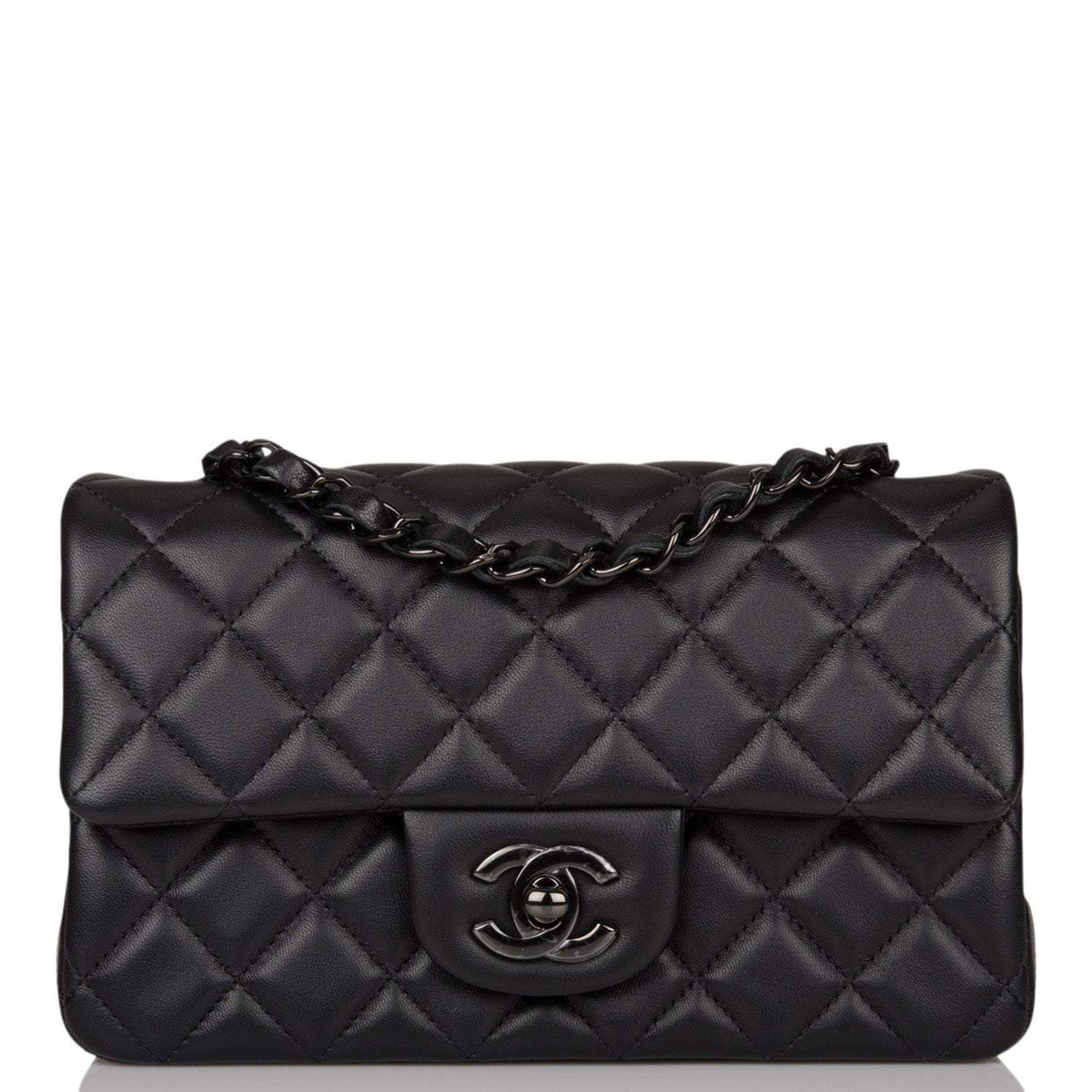 Chanel SO Black Quilted Lambskin Rectangular Mini Classic Flap Bag Black Hardware - photo 1