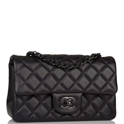Chanel SO Black Quilted Lambskin Rectangular Mini Classic Flap Bag Black Hardware - photo 2