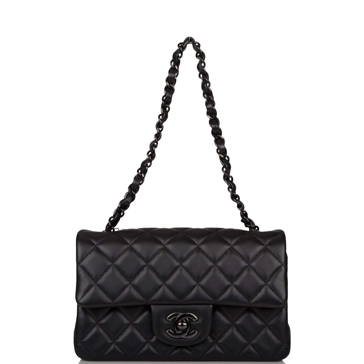 Chanel SO Black Quilted Lambskin Rectangular Mini Classic Flap Bag Black Hardware - photo 7