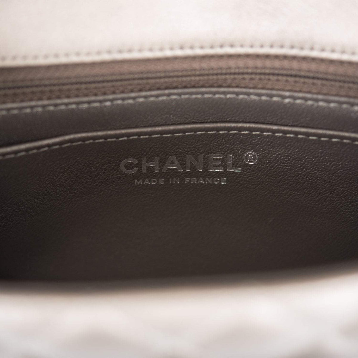 Chanel Mini Rectangular Flap Bag Ruthenium Lambskin Silver Hardware - image 9