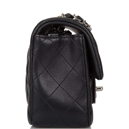 Chanel Black Quilted Lambskin Rectangular Mini Classic Flap Bag Silver Hardware - image 3