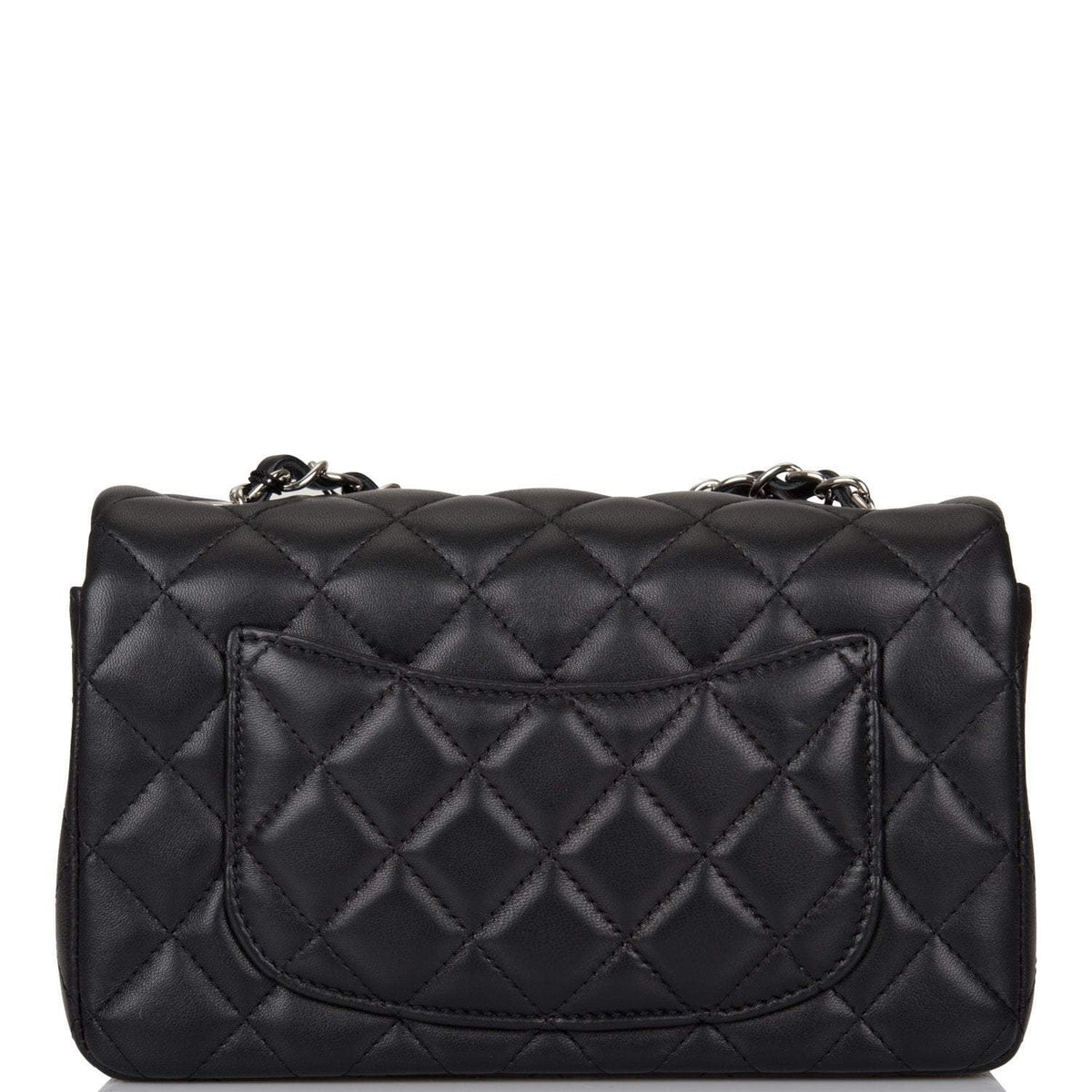 Chanel Black Quilted Lambskin Rectangular Mini Classic Flap Bag Silver Hardware - image 4