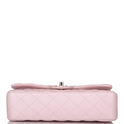 Chanel Medium Classic Double Flap Bag Pink Iridescent Lambskin Light Gold Hardware - photo 6