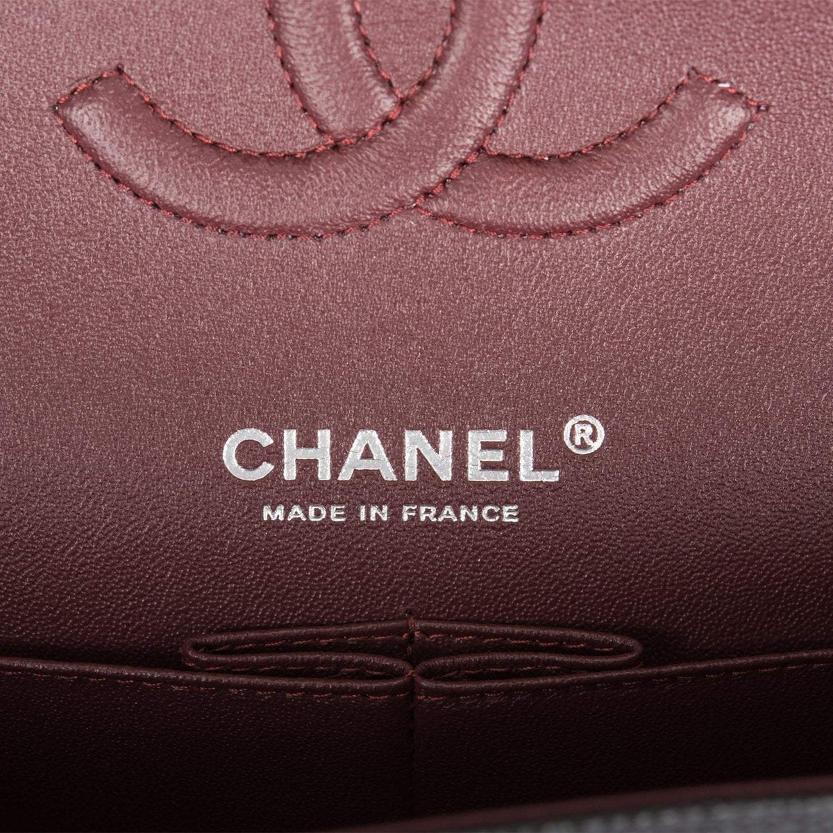 Chanel Medium Classic Double Flap Bag Black Quilted Caviar Silver Hardware - photo 9