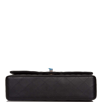 Chanel Medium Classic Double Flap Bag Black Quilted Lambskin Rose Gold Hardware - photo 6