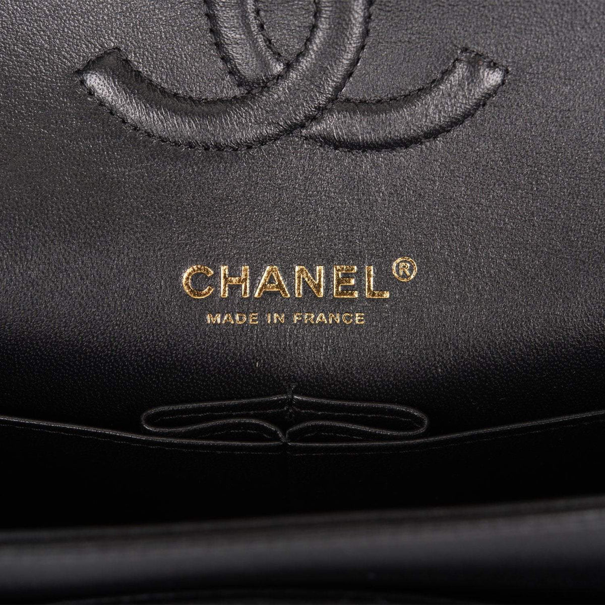 Chanel Medium Classic Double Flap Bag Black Quilted Lambskin Rose Gold Hardware - photo 9