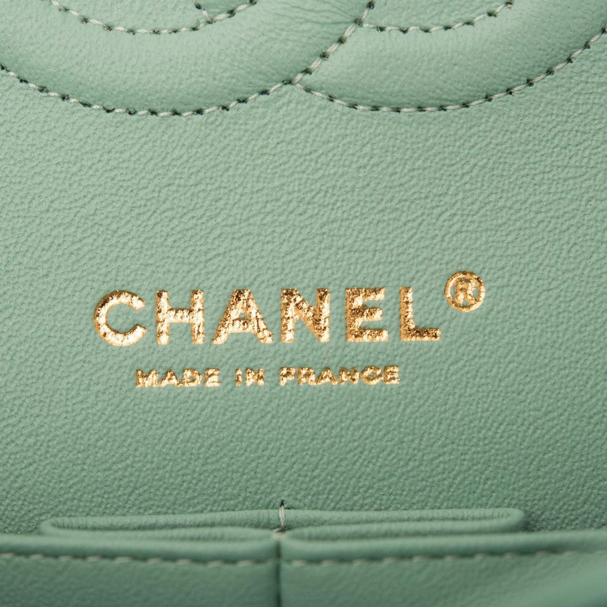 Chanel Light Green Quilted Lambskin Medium Classic Double Flap Bag Light Gold Hardware - photo 8