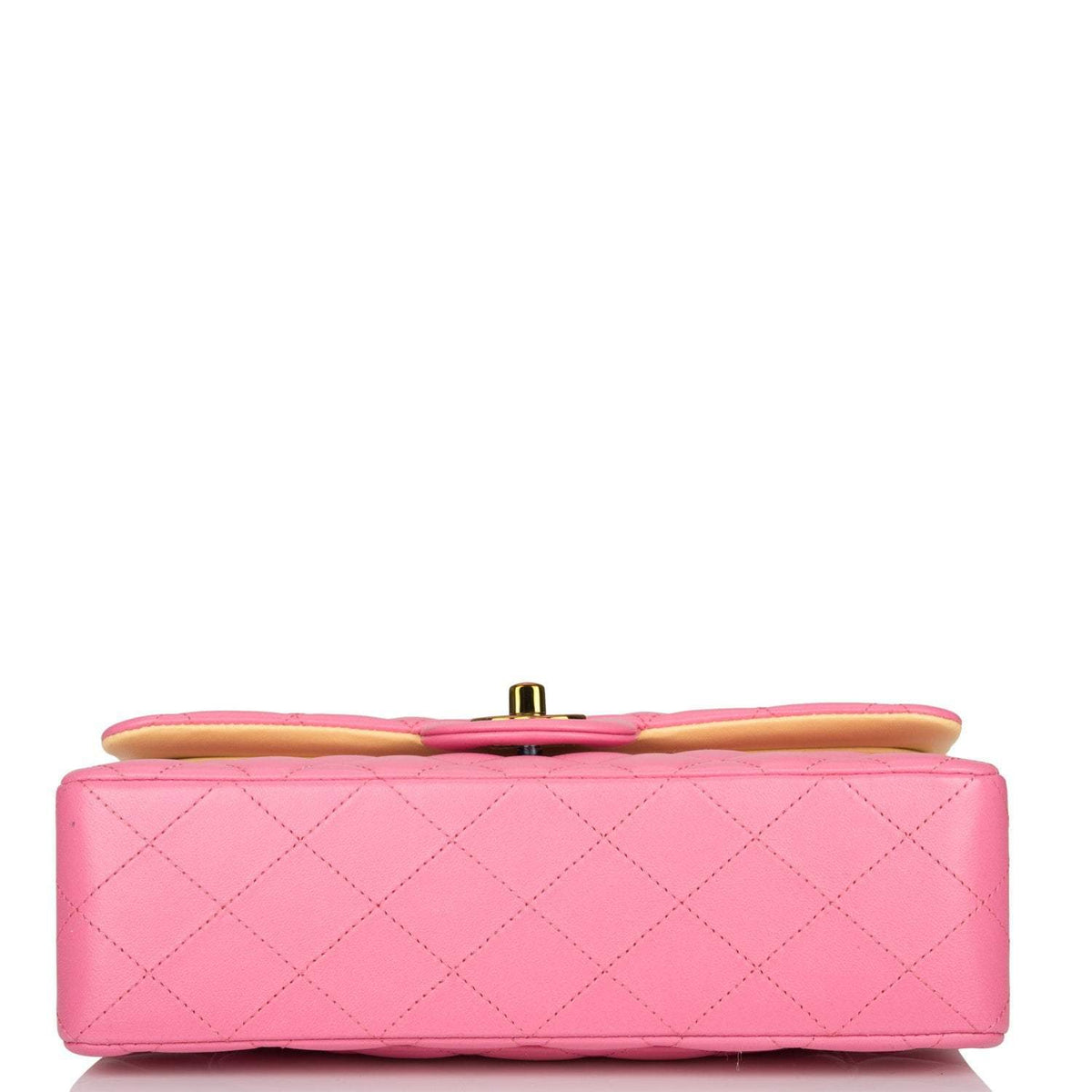 Chanel Pink Quilted Lambskin Small Classic Double Flap Bag Rainbow Hardware - image 6
