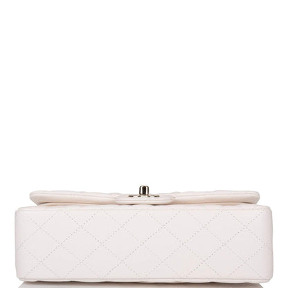 Chanel White Quilted Caviar Small Classic Double Flap Bag Light Gold Hardware - photo 5