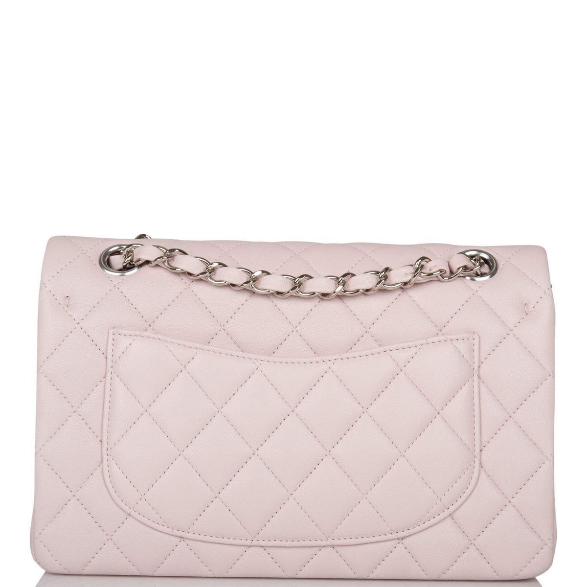 Chanel Light Purple Quilted Lambskin Small Classic Double Flap Bag Silver Hardware - image 4