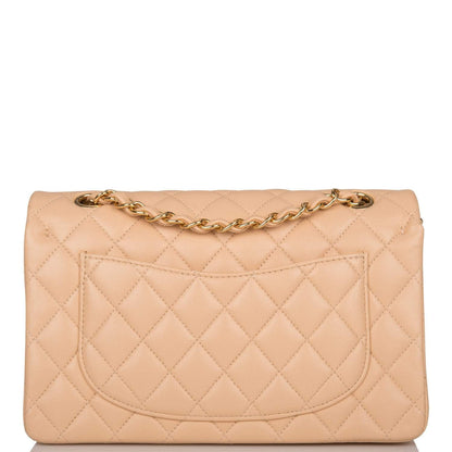 Chanel Small Classic Double Flap Bag Beige Lambskin Gold Hardware - photo 4