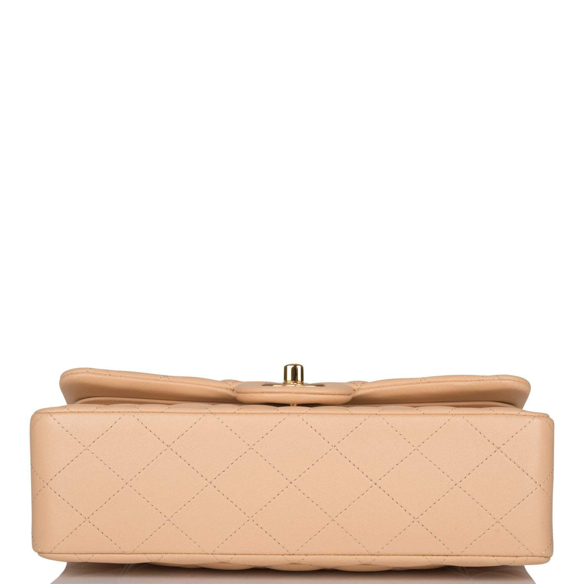 Chanel Small Classic Double Flap Bag Beige Lambskin Gold Hardware - photo 6