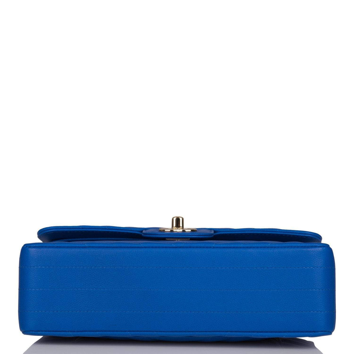 Chanel Blue Chevron Caviar Small Classic Double Flap Bag Light Gold Hardware - photo 6