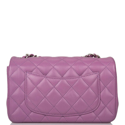 Chanel Purple Quilted Lambskin Rectangular Mini Classic Flap Bag Silver Hardware - image 4