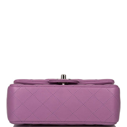 Chanel Purple Quilted Lambskin Rectangular Mini Classic Flap Bag Silver Hardware - image 6