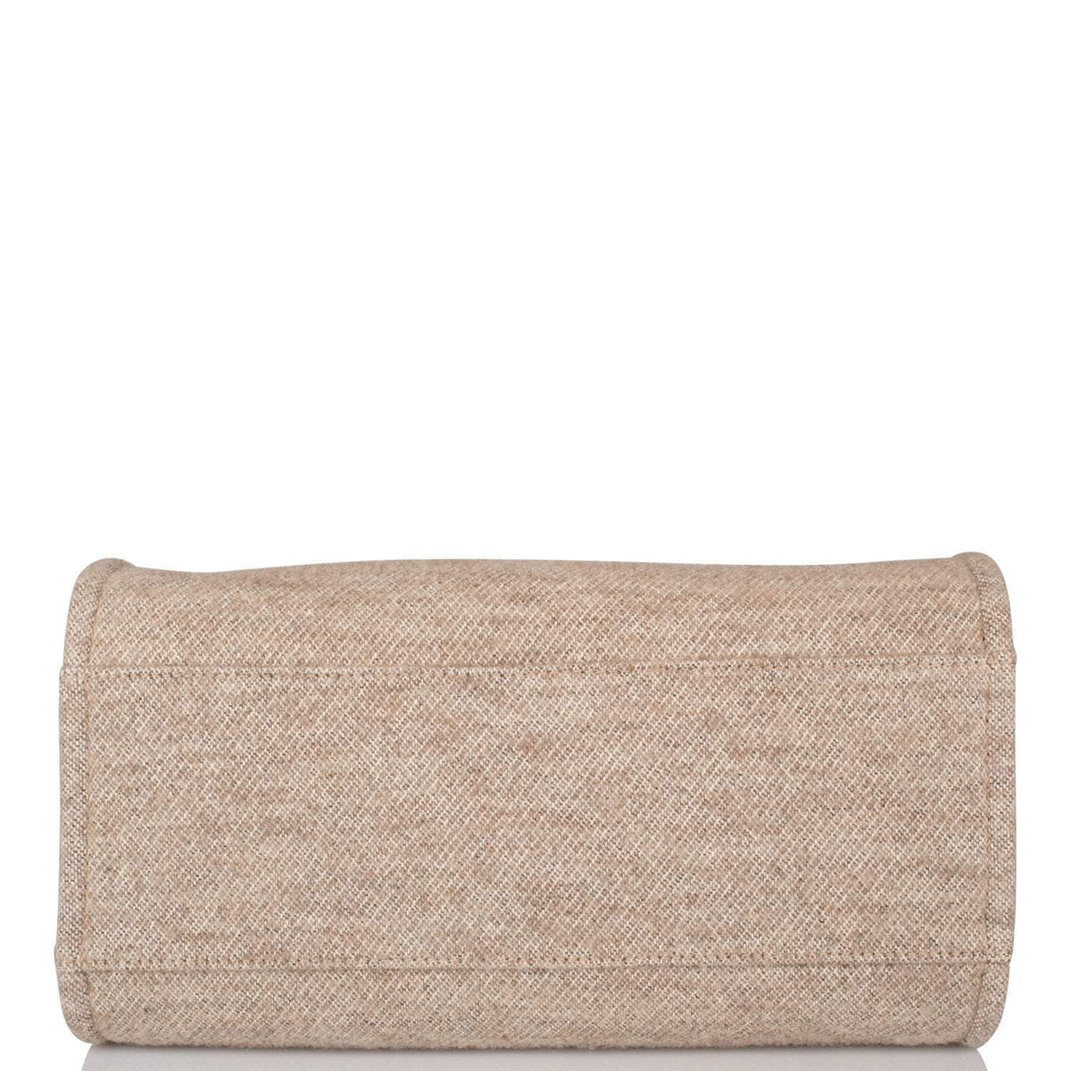 Chanel Beige Wool Large Deauville Shopping Bag Silver Hardware - photo 6
