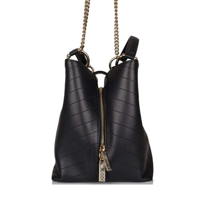 Chanel Black Calfskin Chevron Chic Tote Bag Light Gold Hardware - image 3